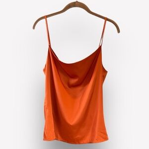 🥑Sen Satin Copper Camisole Shell Top | Adjustable Straps | Minimalist Y2K